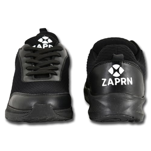 Image of Men's Solitrix Black Sports Running Shoes | Lightweight Breathable Mesh | Gym, Walking & Training