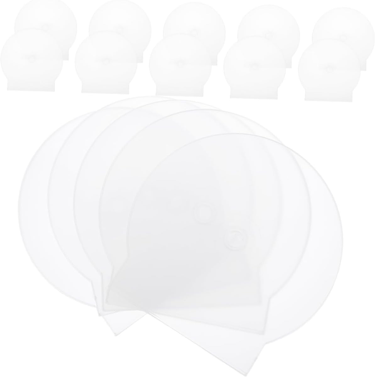 HEALLILY 50Pcs Plastic Cases Transparent Half Storage Holders for Disc Organization for Protection and Storage