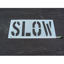 24" Slow Stencil - Actual 24" Tall Letters x 12" Wide. 1 Piece - 60 Mil - 1/16" Thick LDPE American Striping Co.
