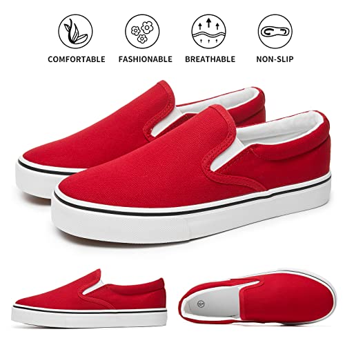 Image of Women's Canvas Slip On Sneakers Non Slip Loafers | low top non slip on walking breathable casual comfortable fashion tennis