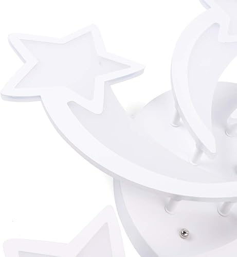 Miniatura 8 de YAsao Lámpara de techo LED moderna, 5 luces de 30 W moderna y elegante forma de estrella monocromática lámpara de techo lámpara de techo luz blanca