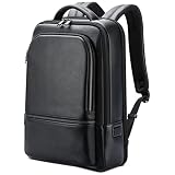 [Ariga] リュック メンズ 本革 牛革 17インチPC収納 A4 レザー 大容量 多機能 革 リュックサック バックパック ビジネスリュック 人気 通勤 出張 旅行 ブラック