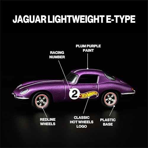 Image of Hot Wheels Collector Edition | Premium Die-Cast Metal Car for Kids & Collectors | Rare One-Time Release Model for Boys | No Restock Limited Edition (Jaguar Light Weight E-Type (2023))