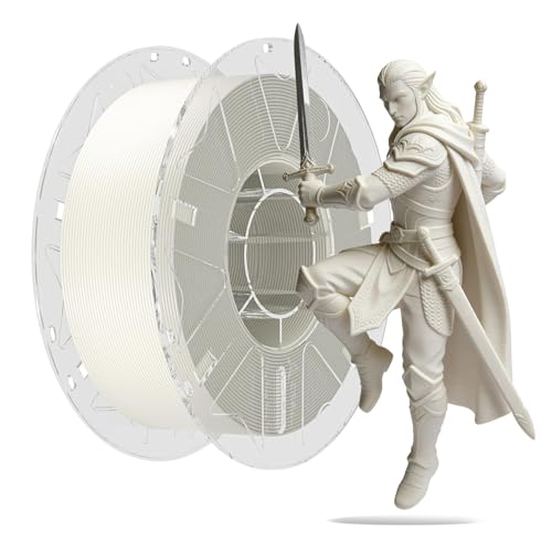 Creality 3D Printer RFID Filament, Hyper PLA Filament 1.75mm Bundle for 3D Printing, Hyper PLA RFID Filament No-Tangling High Precision, 1KG(2.2 lbs) Spool (White)