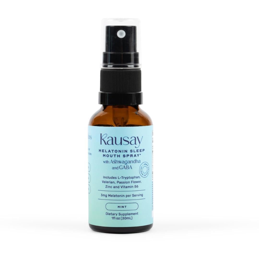 Kausay Sleep Mouth Spray | Melatonin + Botanical Blend | Alcohol- & Sugar-Free | Mint | 30 mL