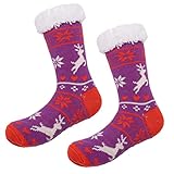 wyzesi Calcetines Hombre Ingles Calcetines cálidos para el suelo con zapatillas de invierno, calcetines para el borrosos, calcetines suaves, calcetines forrados, Calcetines Amarillos Colegio Pack 3