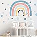 YXHZVON Adhesivo Ddecorativo para pared Infantil, 73 cm (H) x 116 cm (W) Arcoiris de la Habitación del Bebé Pegatinas de Puntos, Vinilos Decorativos de pared Infantiles Bebés