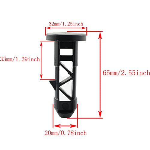 Image of Wheelie Bin Lid Hinge Pin TAODAN 10PCS 65x32mm Black Plastic Wheelie Bin Lid Hinge Pin for 50 /120 /240L Household and Commercial Wheelie Trash Bins