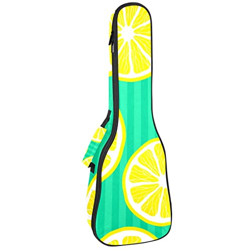 Sac à dos ukulélé concert soprano ténor rembourré 10mm à rayures citron
