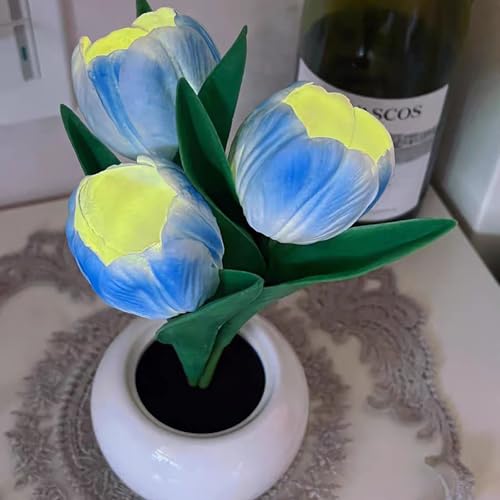 Tulip Flower Lamp Tulip Desk LED Night Light Artificial Flower