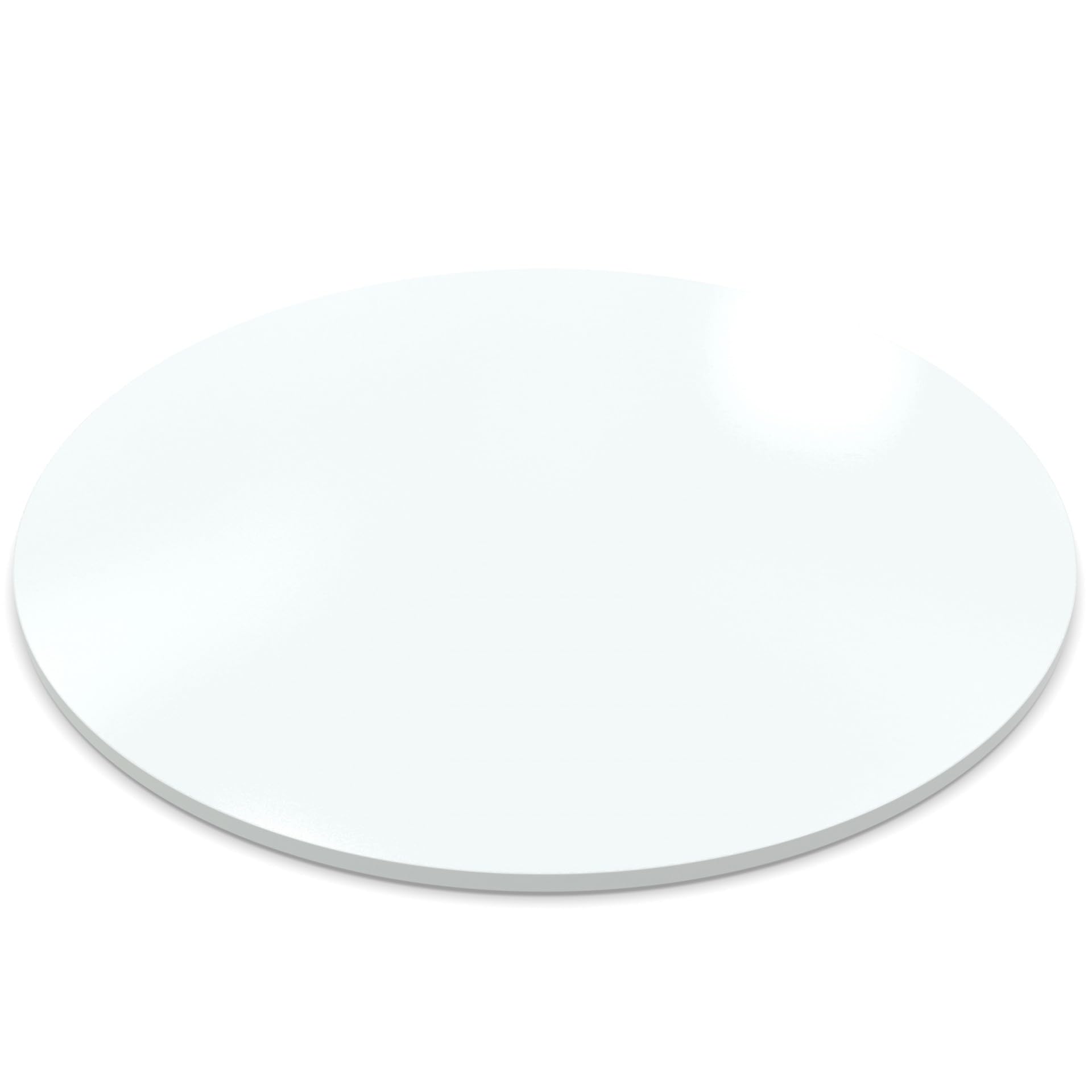 AUPROTEC Tischplatte rund Ø 500 mm - 25 mm stark, Kratzfest & pflegeleicht I ideal für Esstisch, Couchtisch & Wohnbereich I vielseitig einsetzbar I Weiß mit ABS Kante