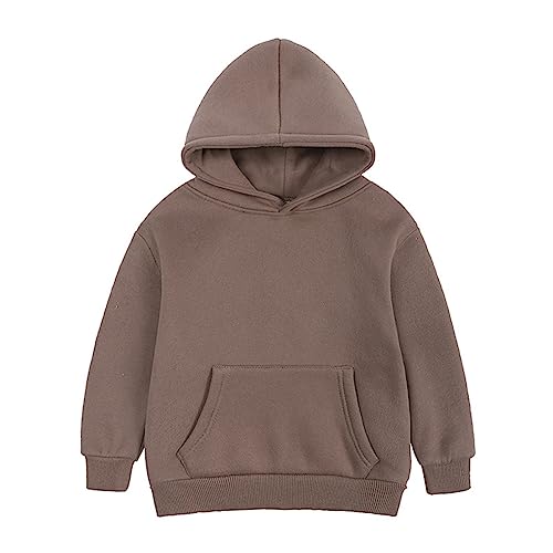 Boy Teen Hoodies Kids Boy Girl Hoodies Solid Color Cotton Material Long Sleeves Sweatshirts for Kids Girls