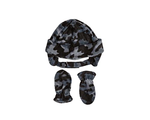 Nike Infant Boys' Beanie With Ear Flaps & Mittens 2-Piece Set - Grey Camo- Infants (One Size Fits All) #TOP1