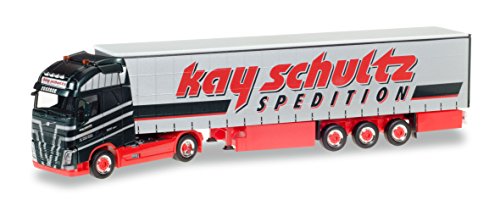 Preisvergleich Produktbild Herpa 306980 - Fahrzeug, Volvo FH Gl. XL Gardinenplanen-Sattelzug Kay Schultz