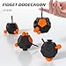 Fidget Dodecagon –12-Side Fidget Toys Cube Relieves Stress and Anxiety Anti Depression Focus Travel Toy Cube for Children and Adults Stocking Stuffers Gifts Idea (A1 Black)