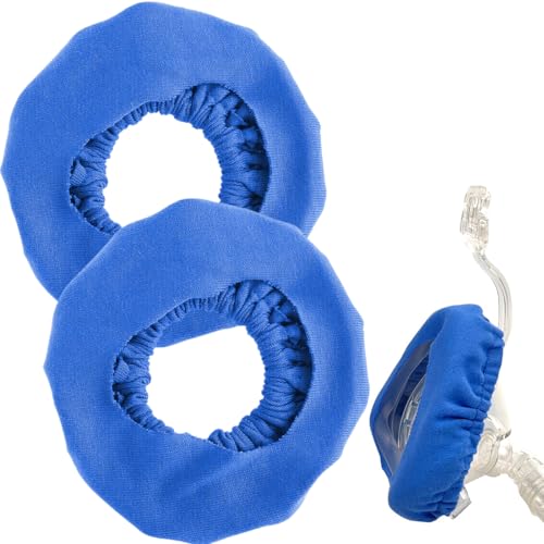 EYVRPAU 2 pezzi di fodere per maschere CPAP a pieno facciale,copertura per maschera CPAP riutilizzabile professionale in misto cotone per l'ospedale