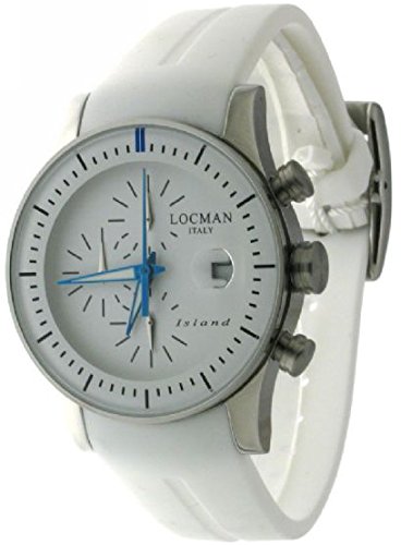 Montre homme Locman Island en silicone blanc, idéale du bureau aux escapades