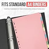File Dividers A4, 10 Part Folder Dividers for Ring Binders & Lever Arch Files (5 Pack) Binder and Subject Dividers with Writeable Coloured Index Tabs - The Paper Shop - Image 5
