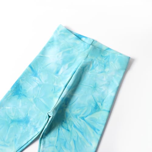 4 Pack Girls Printed Leggings Soft Yoga Pants Kids Tie-Dye Leggings4