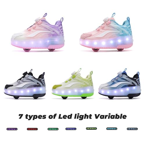 Kids Roller Skates Shoes Sneakers for Boys & Girls, Automatic Retrectable Technical Skateboarding Skates for Sneakers for Girls Boys Novel Gift4