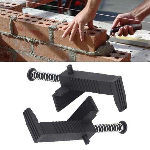 Construction String, 2Pcs Brick Liner Runner 9 To 12cm Clamping Engineering Plastic Wire Drawer Bricklaying Tool Fixer String Line with Anti Slip Pad for Building Construction miniatura 2