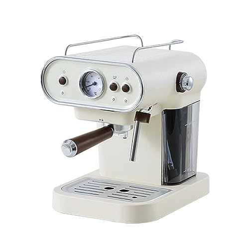 YNIYUJKL Cafetera Eléctrica Italiana De 15 Bares, Estilo Retro, Semiautomática, con Bomba, para Capuchino, con Vaporizador De Leche Y 1050 W.