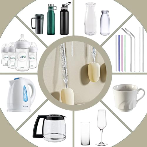 Image of Ouliget Two in One Multi Function Sponge Bottle Dish Brush,Long Handle Straw Cleaner Brush Bottle Brush Cleaner,Bottle Brush Scrub for Water Bottles, Glasswares, Narrow Neck Bottles, Sippy Cup, 2 Pack