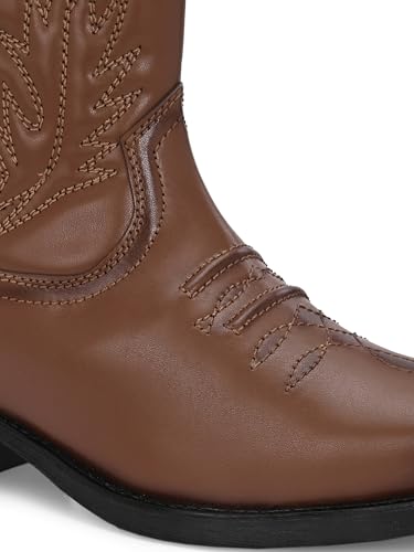 Image of Delize Black /Tan Cow Boy Chelsea Boots for Men's