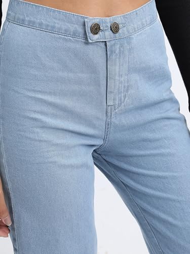Image of Tokyo Talkies Women's Flared Cropped Jeans| Mid-Rise| Jeans Pant