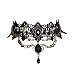 Gothic Black Lace Choker Necklace with Pendant for Women/Girls Punk Party Cosplay Costumes Wedding Jewelery Christams Gifts (JL-210)
