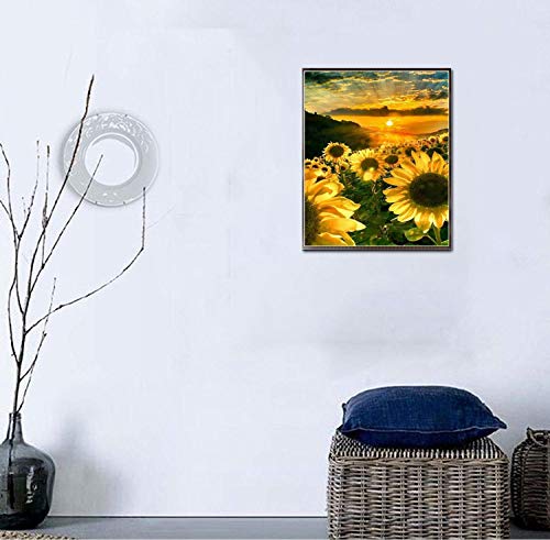 Diy 5D Diamond Painting Kits For Adults Full Drill Embroidery Paintings Rhinestone Pasted Diy Painting Arts Craft For Home Wall Decor（Sunflower In The Sunset） #TOP2