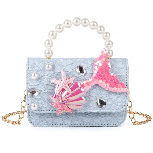 Image of PATPAT Mermaid Sling Bag for Girls Kids Age 3-6, 15x5x10cm