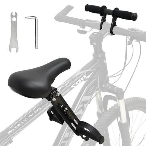 Umelee Asiento Bicicleta Niño, Silla Delantero de Bicicleta con Manillar y Pedales para Niños de 2 a 6 Años (hasta 30 kg), Asiento Bicicleta Niño Delantero Extraíble para Bicicleta de Montaña
