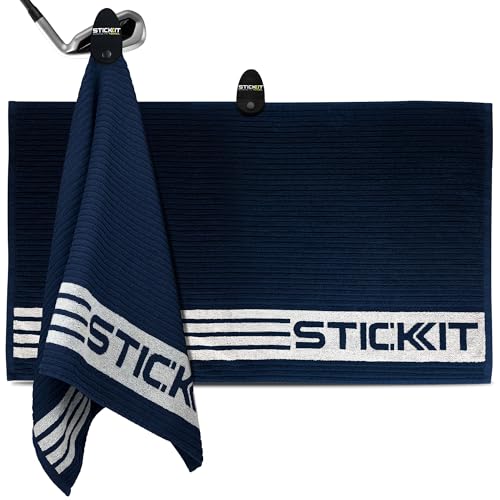 STICKIT Magnetic Caddy Towel with Cotton Terry Weave - 36” x 20”