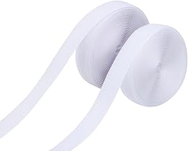 Hook and Loop Fastener White 2.5cm Magic Tape 5M Male Female Set Handmade DIY Handicrafts Commercial Use No Double-Sided Tape Sheet Adhesive Strong Magic Tape Fastener Strong Velcro Tape Magic Band