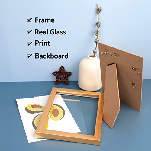 Annecy 8X10 Picture Frames 4 Pack, Distressed Gold Rustic Photo Frame With Real Glass, For Wall Mounting & Tabletop Display, 8 By 10 Picture Frames Set Of 4 Perfect For Home Decor And Office Decor #TOP5