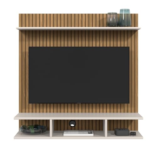 Estante Painel Suspenso TV 32 Polegadas Nicho Decorativo Prateleira Parede Quarto Sala Estar Moderna