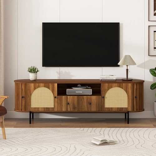 Woven Panel TV Stand