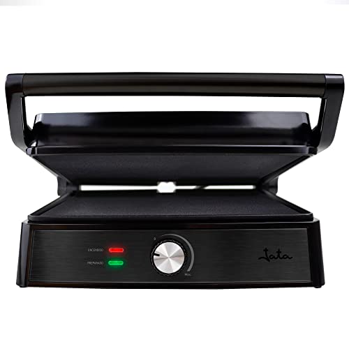 Miniatura 2 de Jata Jegr1913 - Grill Y Plancha De Cocina 2000 W. Parrilla Eléctrica 2 Placas Antiadherentes De 29 X 24 Cm. Apertura 180 . Placa Superior Adaptable En Altura. Control Temperatura. Bandeja Recogegrasas
