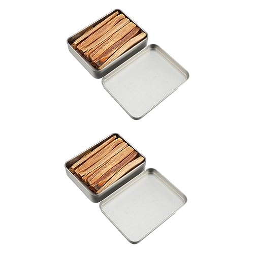 OSALADI Natural Wood Firelighters Set, Quick Light Camping Fire Starter Sticks Iron Case, Emergency Survival Wood Bundle, Outdoor Fireplace and Bbq Ignition Tool