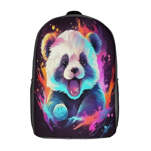 Sac à dos Panda pour garçons du primaire au collège de 17 pouces