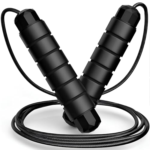 Corda de Pular Speed Rope Profissional Ajustável – Cabo de Aço co...