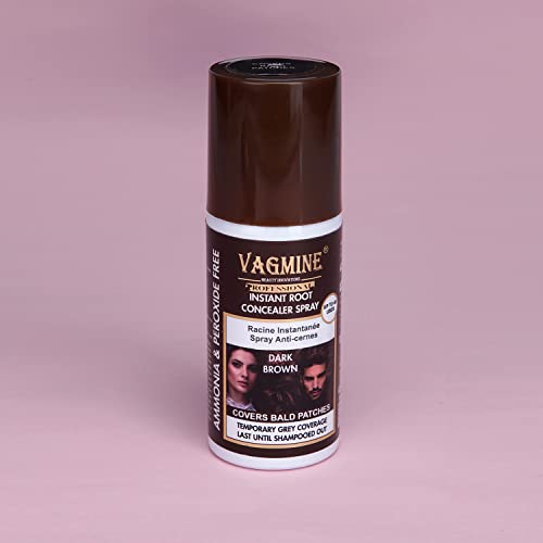 Image of VAGMINE Root Concealer Spray - Dark Brown | Instant Hair Color Touch-Up | Easy To Use | Covers Gray Roots, 1 Count