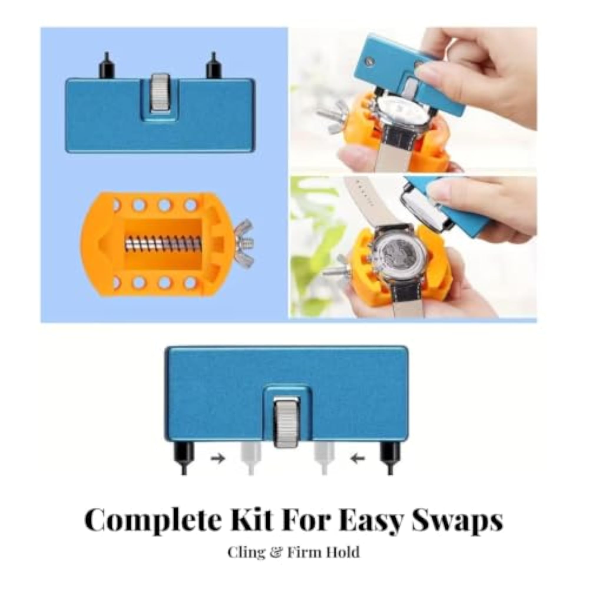 Two-Prong Watch Case Remover with Holder, Adjustable Design