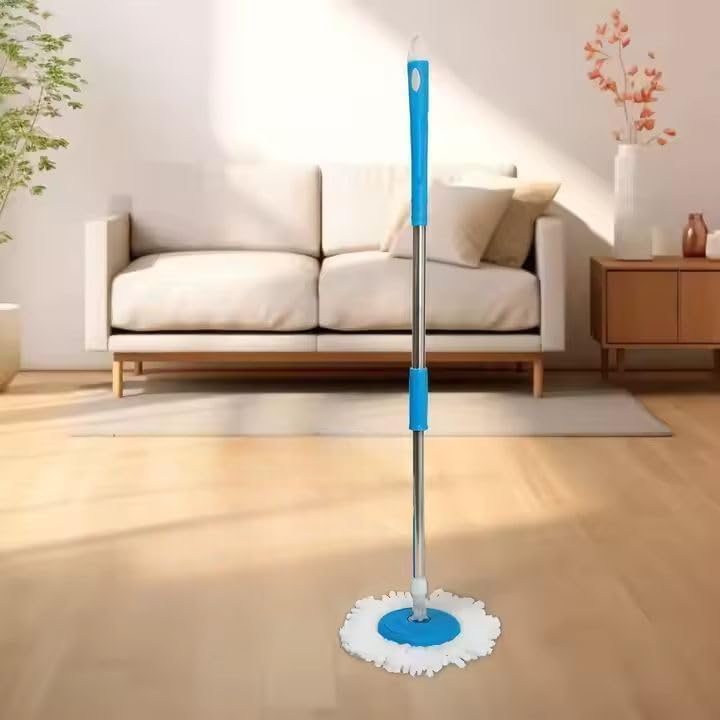 Image of TEKCOOL Spin Mop Stick for Floor Cleaning Without Bucket with 360 Degree Stick Mop & 42 Inch Extendable Handle Rod Replace Old Pocha with Easy Mopping Cleaner for Home