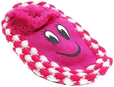 Warm Winter Slipper Socks for Women Ladies Sweet Girl Colorful Booties Slipper Socks Cum Knitted Warm Socks for Indoor use - Soft Rubber Sole - Fast Shipping - Pink (Fits Size 6 to 7)