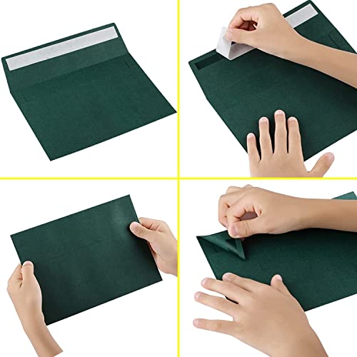 image for HongyiTime 50 Pack Dark Green Envelopes, 5 x 7 Inch Envelopes,A7 Envel