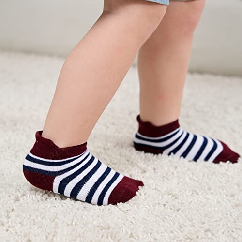 Image of Zaples Baby Non Slip Grip Ankle Socks with Non Skid Soles for Infants Toddlers Kids Boys Girls