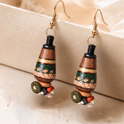 Image of Handcrafted Bohemian & Ethnic Earrings Collection for Women - Artistic, Nature-Inspired Statement Designs in Studs, Drops & Chandeliers
