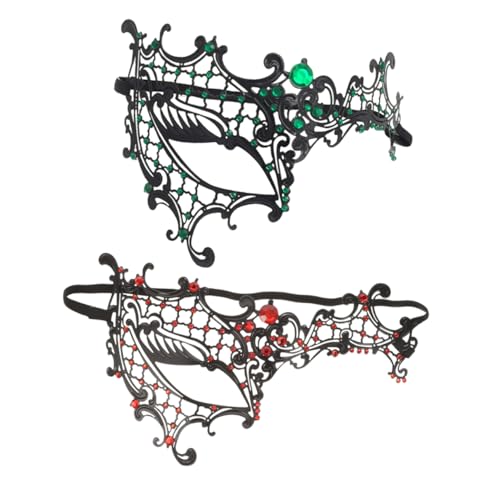 GLSTOY Hollow Venetian Masquerade Mask Rhinestones Women's Painted Party Mask Prop